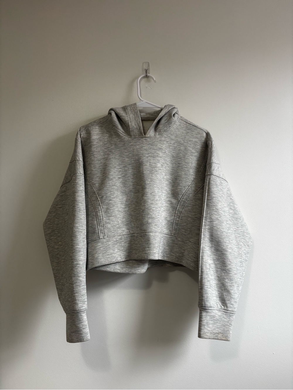 Abercrombie YPB Neoknit Gray Cropped Hoodie Small